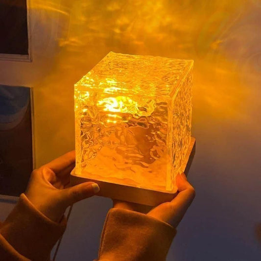 Rotating Water Night Aura Lamp