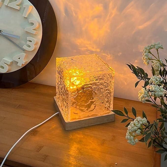 Rotating Water Night Aura Lamp