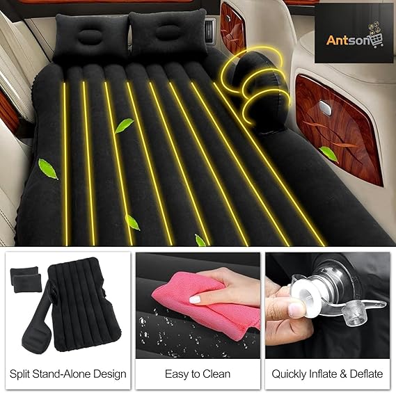 Car Travel Bed Mattress with 2 Air Pillows